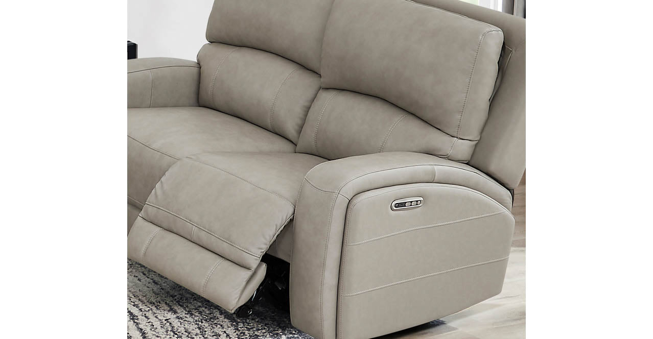 Jasper Power Headrest Zero Gravity Loveseat, Stone